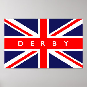 Póster Derby UK Flag