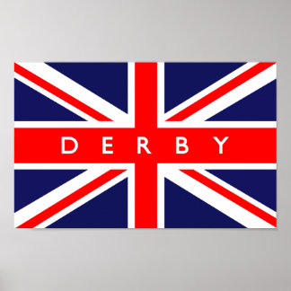 Póster Derby UK Flag