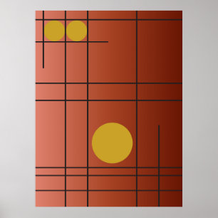 Poster Deriva de Brasa Nº 1 — Arte de Parede Geométrica M