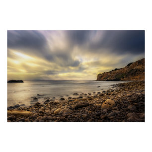 Póster Deriva Dourada na Borda do Mar