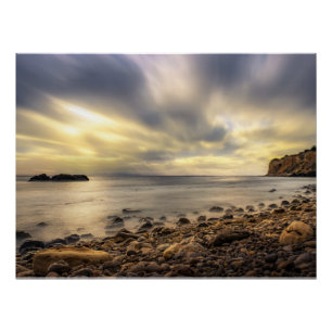 Póster Deriva Dourada na Borda do Mar
