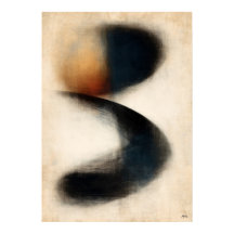 Deriva Índigo Zen Arte Abstrato em Sumi Japonês