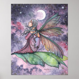 Poster Derivando Longe Fada Aquarela Molly Harrison Arte