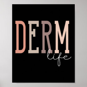 Poster Derm Dermatologista De Vida E Enfermeiro Dermatoló