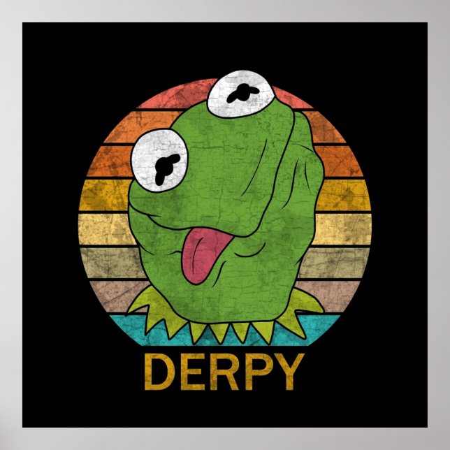 Poster Derpy Kermit O Sapo (Frente)