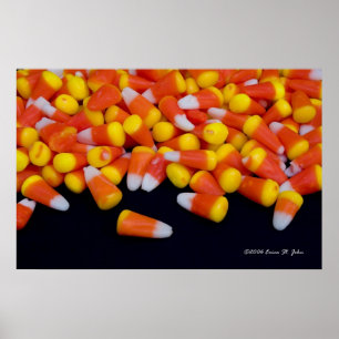 Poster derramado do milho de doces