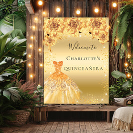 Poster Derramamento de ouro de Quinceanera