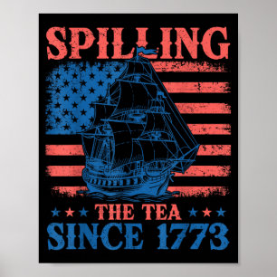 Poster Derramando o Chá Desde 1773 Professor de História