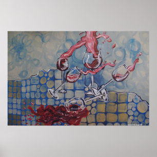 Póster Derramar do vinho