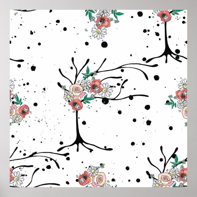 Poster Derrame gráfico de padrão sem descontinuidades des (Frente)