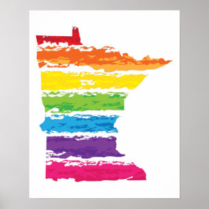 Póster derrames do arco-íris de minMinnesota