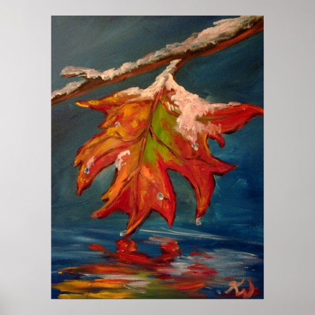 Poster Derreter neve em folha (Frente)