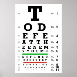 Poster Derrote O Gráfico De Olhos Inimigos