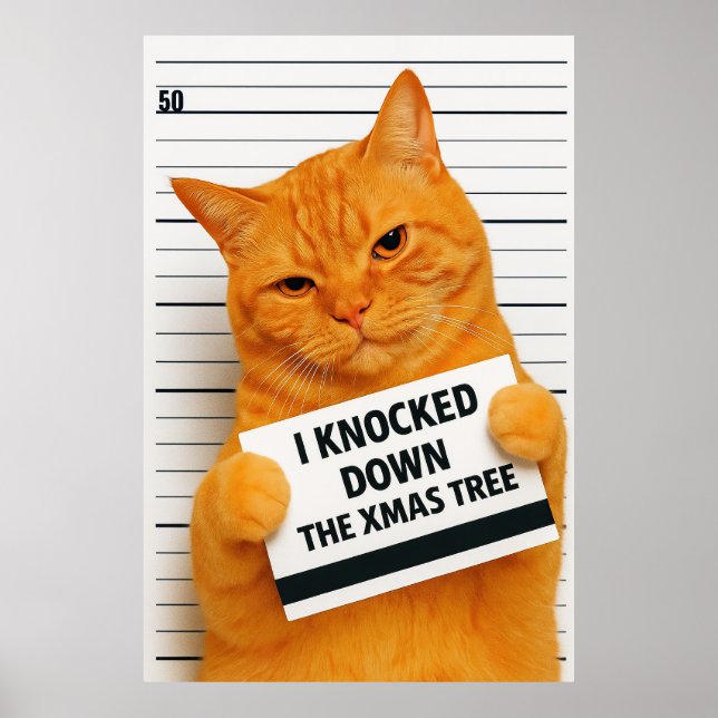 Poster Derrubei a Árvore de Natal 😼🎄 (Frente)