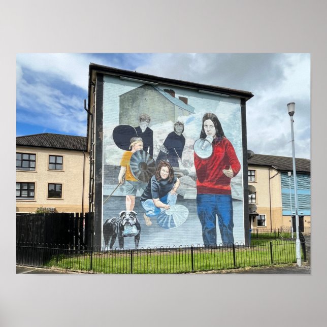 Poster Derry/Londonderry Norte Irlanda Os Problemas (Frente)