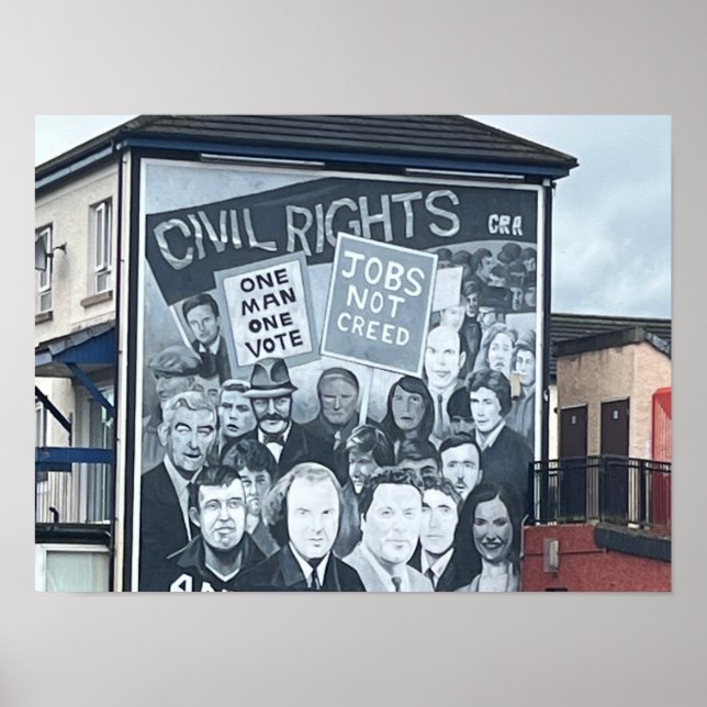 Poster Derry/Londonderry Norte Irlanda Os Problemas (Frente)