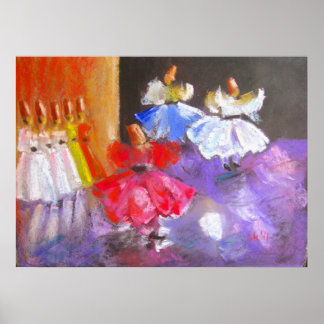 Poster Dervishes reluzentes, Turquia