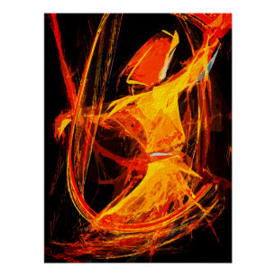 Póster Dervixe Giratório Sufi Místico – Arte Abstrata