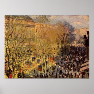 Póster DES Capucines por Claude Monet, belas artes do