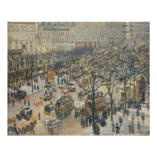 Póster DES Italiens do bulevar, manhã, luz solar, 1897