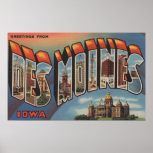 Poster Des Moines, Iowa (construção principal)
