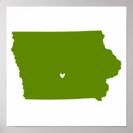 Póster Des Moines, Iowa Love