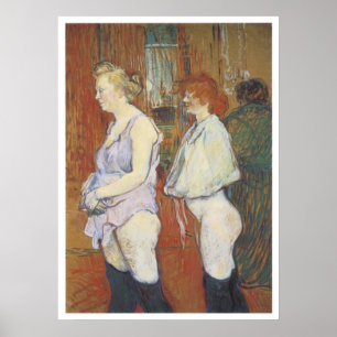 Póster DES Moulins da rua: A inspeção médica, 1894