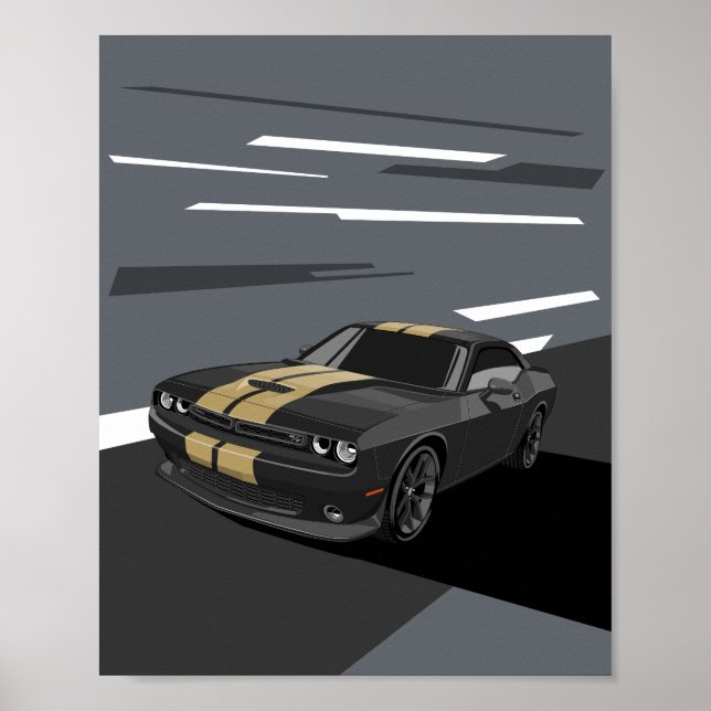 Poster Desafiador Negro (Frente)