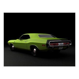 Póster Desafiador R/T de 1970 Dodge - luz do limão