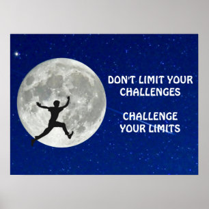 Poster Desafie sua cotação motivacional de limites