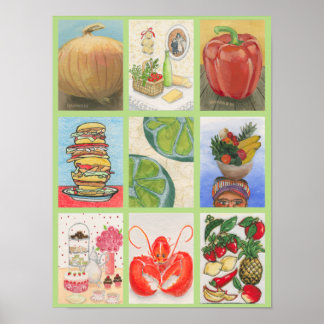 Póster Desafio da comida