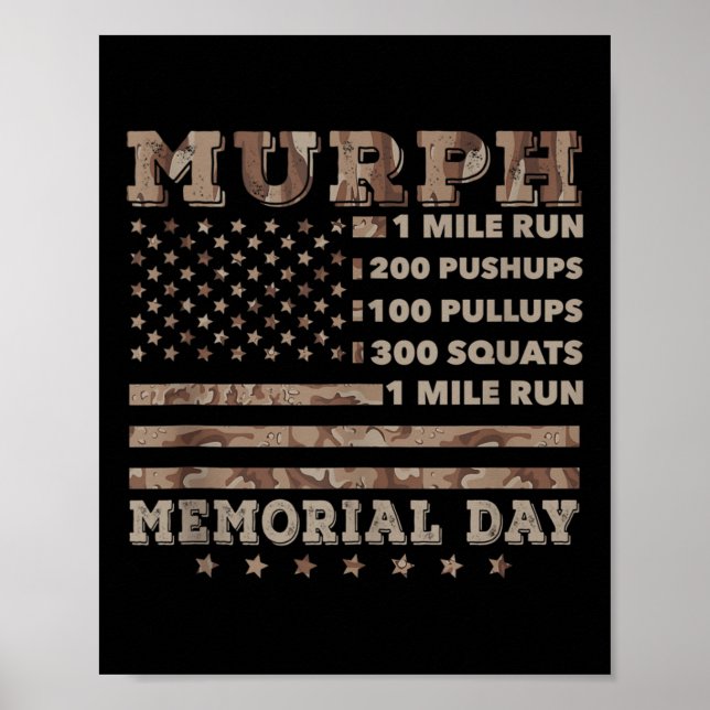 Poster Desafio de Treino Murph 2021 Memorial Americano (Frente)