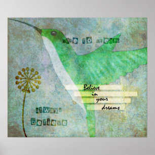 Póster Desafio para sonhar o colibri