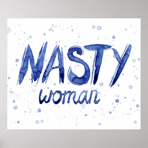 Poster desagradável da mulher