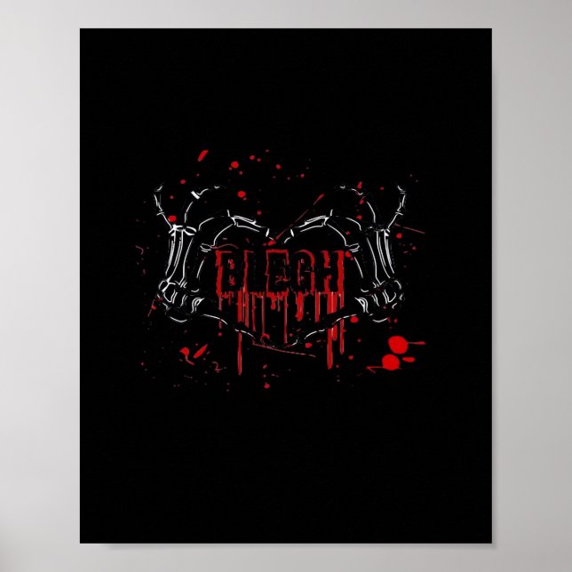 Poster Desagregação De Lábios, Mãos Corações De Esqueleto (Frente)