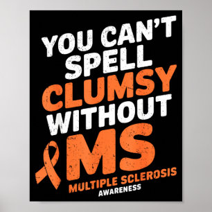Poster Desajeitado Sem Ms Conscientização Da Esclerose Mú