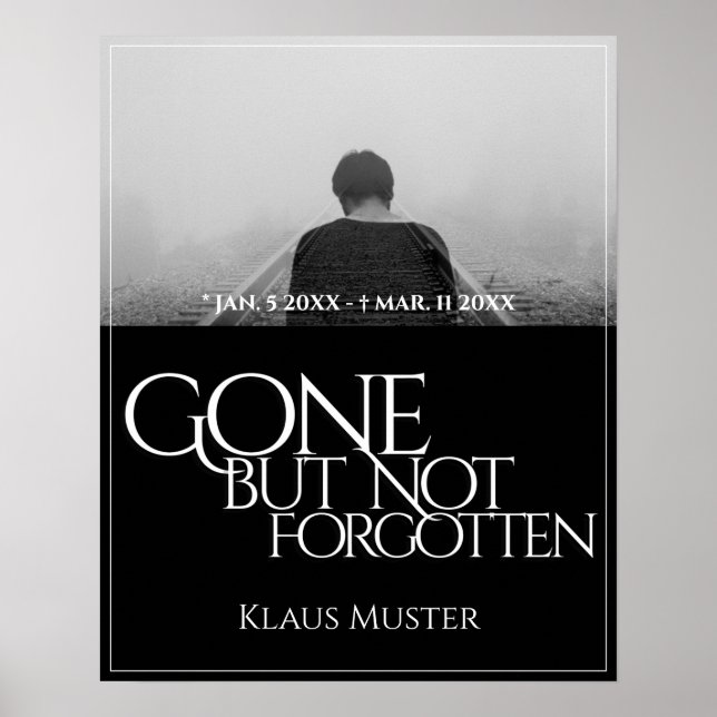 Poster Desaparecido mas não esquecido - Escuro (Frente)