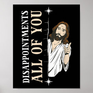 Poster Desapontamentos Só Você Jesus Engraçado Cristão Re