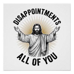 Póster Desapontamentos Todos Vocês Camisa Religiosa Vinta