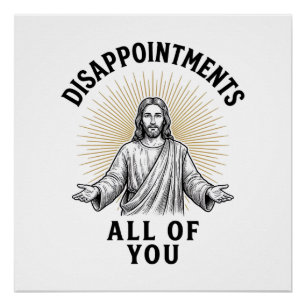 Póster Desapontamentos Todos Vocês Camisa Religiosa Vinta