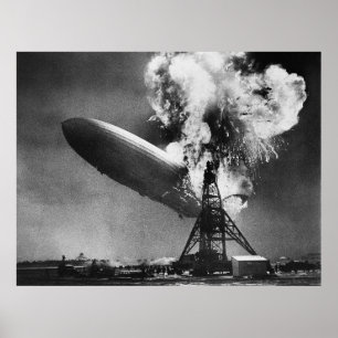 Poster Desastre do dirigível Hindenburg, Luftschiff Zeppe