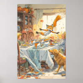 Poster Desastre do Jantar de Ação de Graças: Toalha de Me