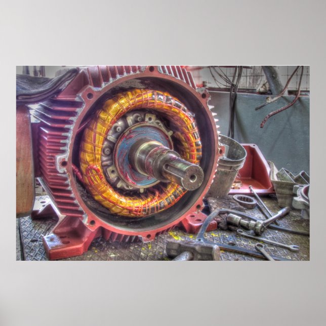 Póster Desativação do motor elétrico. (Frente)