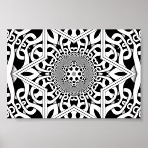 Póster desaturated dubplate fractal