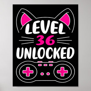 Poster Desbloqueio do Nível 36 do Jogo de Vídeo da Amante