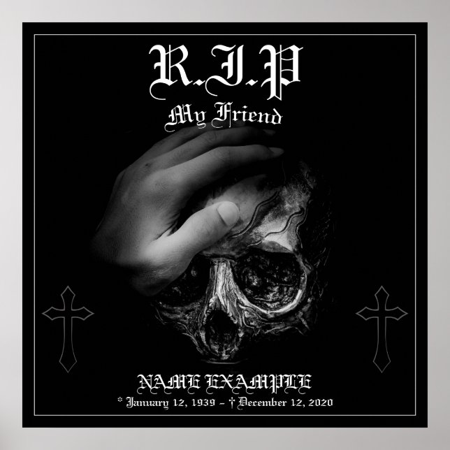 Poster Descanse em paz meu amigo (Frente)