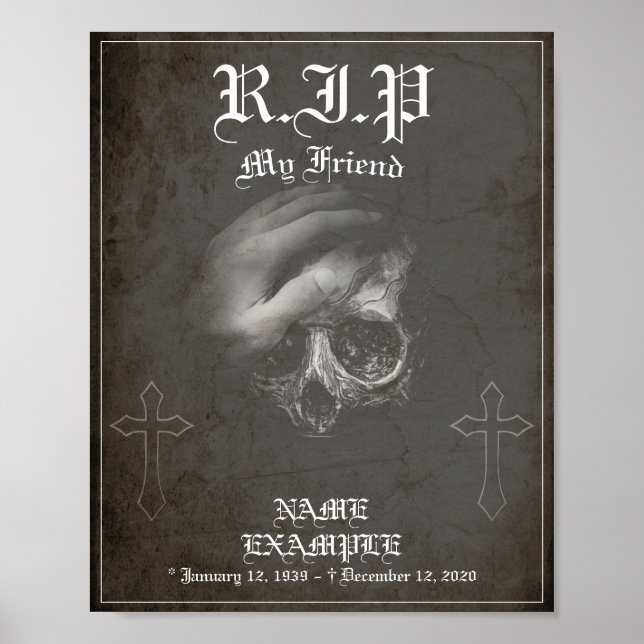 Poster Descanse em Paz, meu amigo - vintage (Frente)