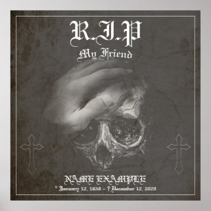 Poster Descanse em Paz, meu amigo - vintage