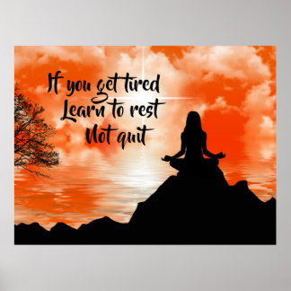 Poster Descanse, Não Sair da Cotação Motivacional Inspira