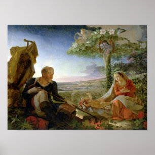 Poster Descanse no vôo em Egipto, 1805-6